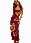 Floral Print Slip Maxi Dress