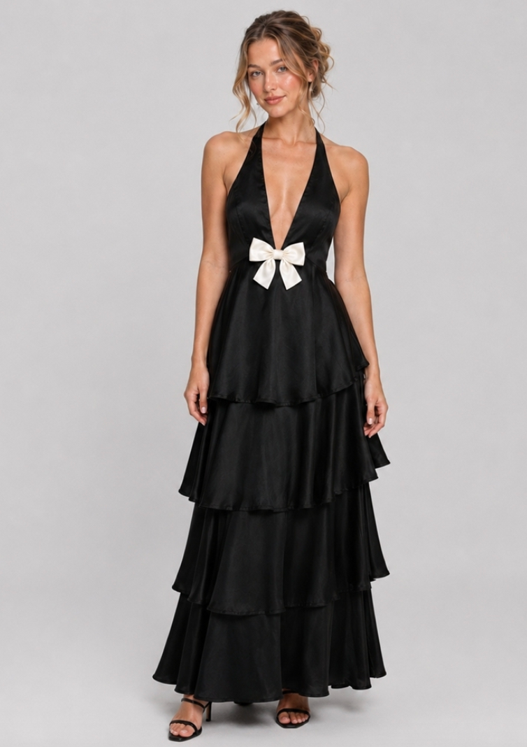 Elegant Ruffle Maxi Dress