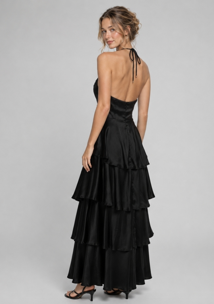 Elegant Ruffle Maxi Dress