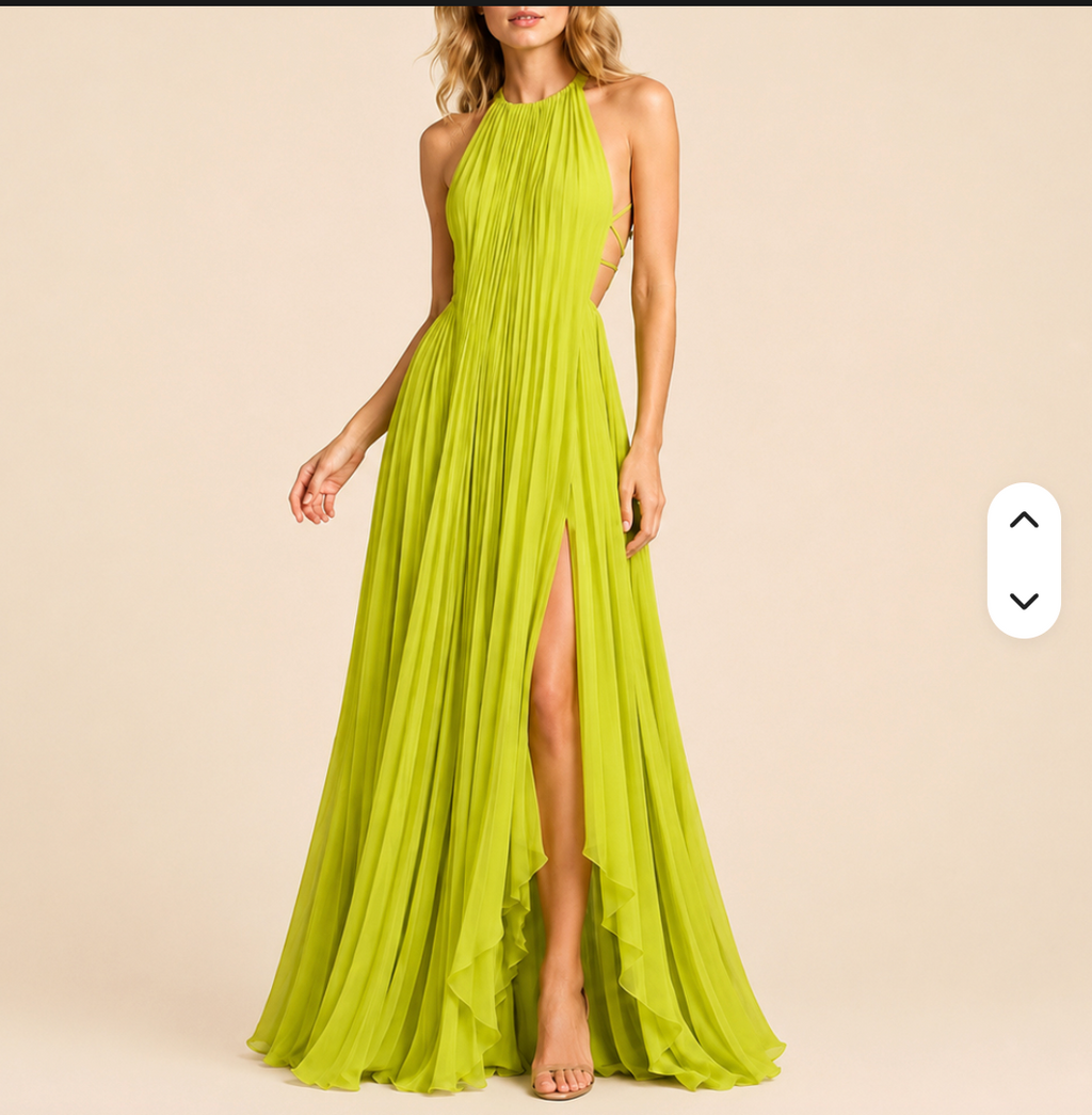 Women’s Backless Halter Maxi Dress