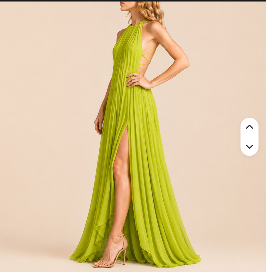 Women’s Backless Halter Maxi Dress