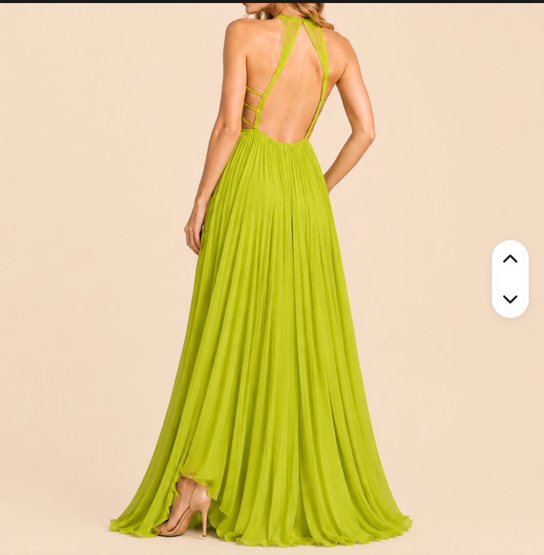 Women’s Backless Halter Maxi Dress