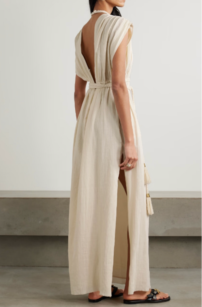 Vintage Belted Long Dress