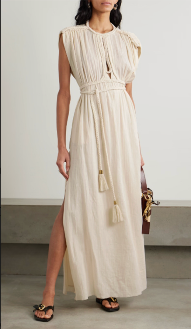 Vintage Belted Long Dress